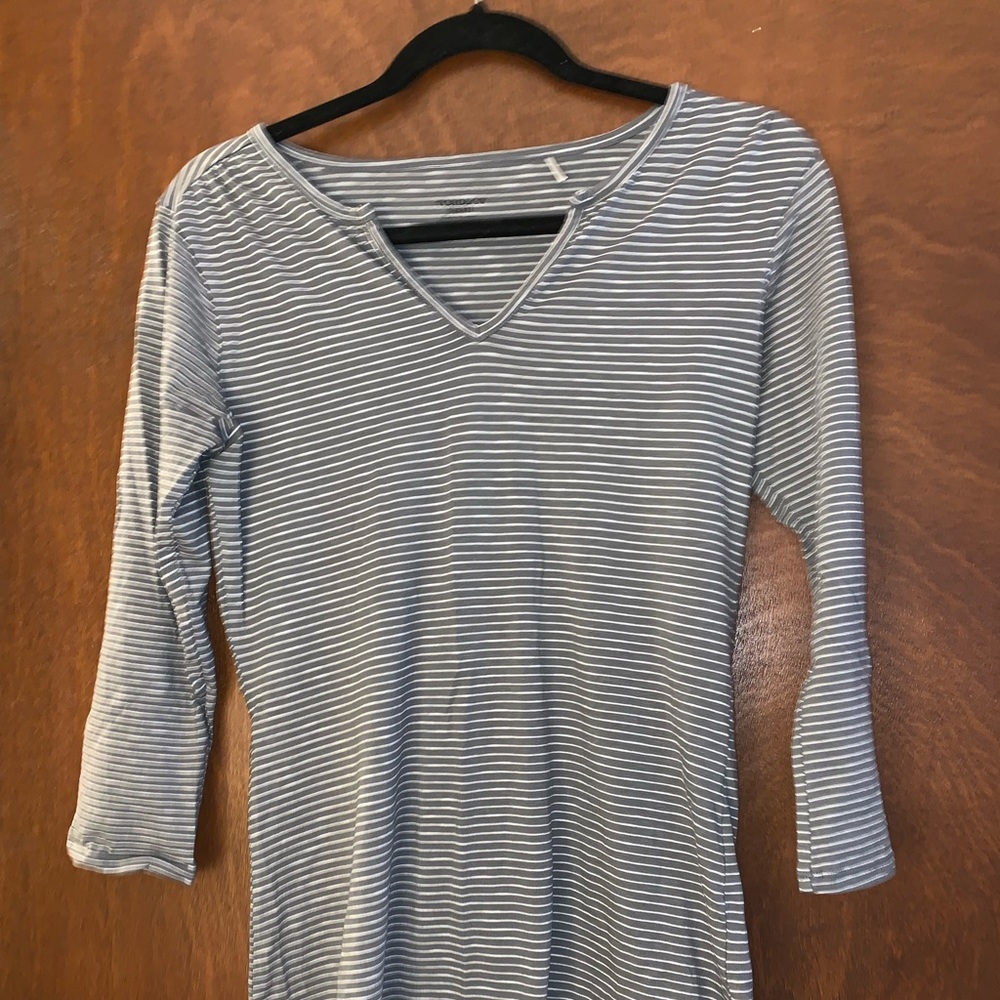 Toad&co gray and white stripe tunic